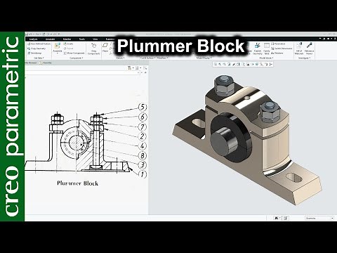 Plummer block assembly in Creo Parametric
