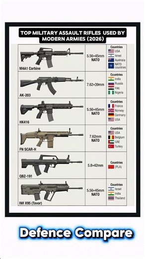 Top Military Assault Rifles Used by Modern Armies (2026)