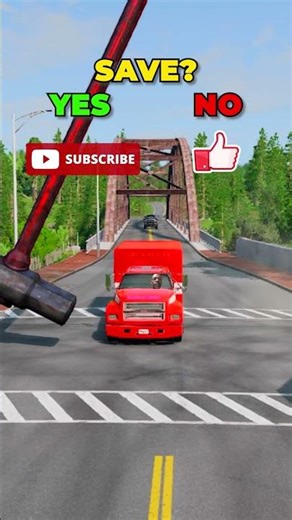 HAMMER VS CARS p.8 #beamng #beamngdrive #carcrash #crash #cars #shorts #simulation