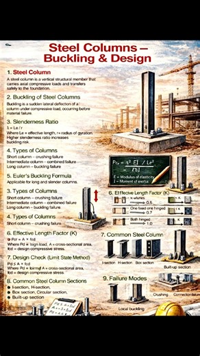 Steel Column Buckling & Design #Steelcolumn #Columnbuckling #Design #construction #civilengineering #engineering | DSE