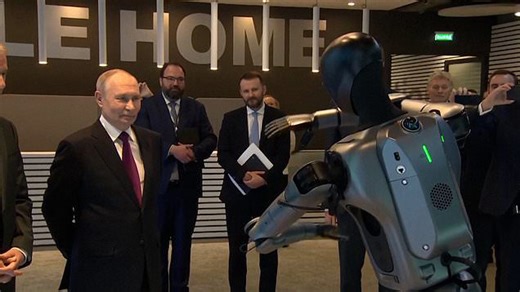 Putin stonefaced when AI-powered robot dances for him days after other stumbles