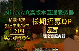 Minecraft 1.21JAVA 互通服务器！不需正版的粘液生存！超级好玩永不跑路！