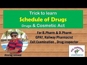 Trick to learn Schedule of drugs | Drug & Cosmetic Act