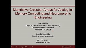 Memristive Crossbar Arrays for Analog In-Memory Computing and Neuromorphic Engineering