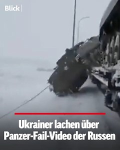 65K views · 560 reactions |  Auf Social Media kursiert ein Video, das russische Soldaten beim Abladen eines Panzers zeigt. Doch die Aktion geht völlig schief. Auf Twitter hat sich auch das ukrainische Verteidigungsministerium zum Video geäussert. | Blick | Facebook