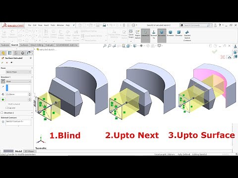 Solidworks Surfaces Part 1.Extruded Surface