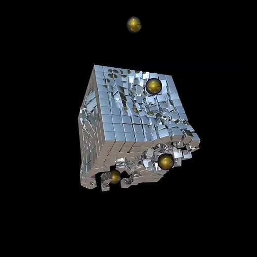 Silberwürfel #3danimation cgart MoGraph