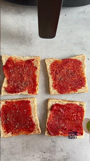 Pizza-Toast aus der Heißluftfritteuse - Familienkost Rezept #airfryer