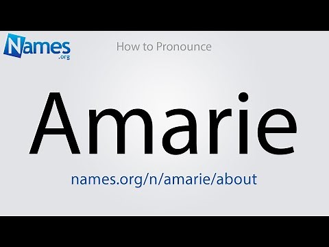 How to Pronounce Amarie