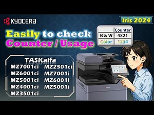 Iris 2024｜How to Check Meter/Counter Reading｜快速查看錶數/用量｜TASKalfa MZ2501ci｜MZ3501ci｜MZ7001i #kyocera