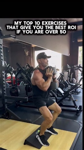 Bryan Mataya / Top Fitness Coach for busy professionals over 50 on Instagram: "Top 10 Highest ROI Exercises for Men Over 50 1. Squats (Hack or box) If you could only do one lift for the rest of your life, this would be near the top. Builds legs, glutes, core, bone density, and hormone response. Direct carryover to daily life. 2. Deadlifts (trap bar preferred) One of the best full-body strength builders on earth. Hits glutes, hamstrings, back, grip, and core. 3. Dumbbell incline bench press. Uppe