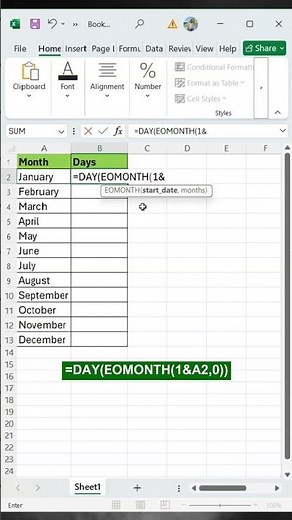 How to use the EOMONTH function in Excel