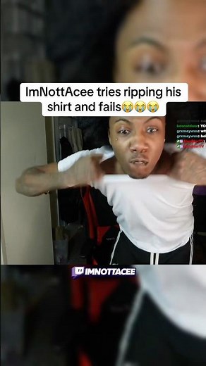 Ace tries ripping his shirt and fails 😭 #shorts