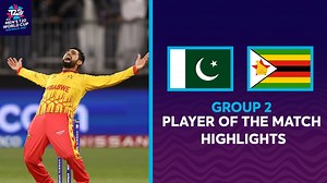 A performance that stunned Pakistan 👊 Sikandar Raza was adjudged the aramco POTM for his sizzling showing in #PAKvZIM 👏 Catch his highlights 📽️ #T20WorldCup | ICC - International Cricket Council
