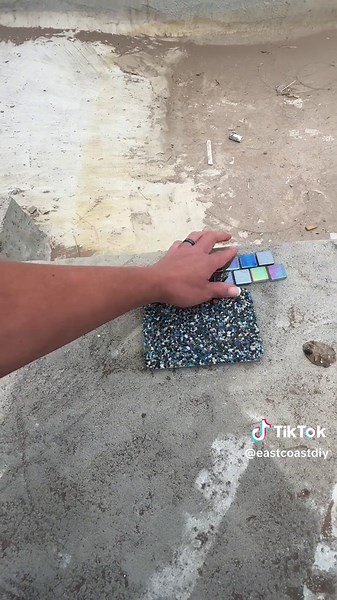 Time to pick out pool tile! You guys chose Deep Sea Blue for the interior so now its time to choose the tile! I know my favorite but I want to hear what you think! #disastertodreamhome @CollinsBuilt Pools, Co.