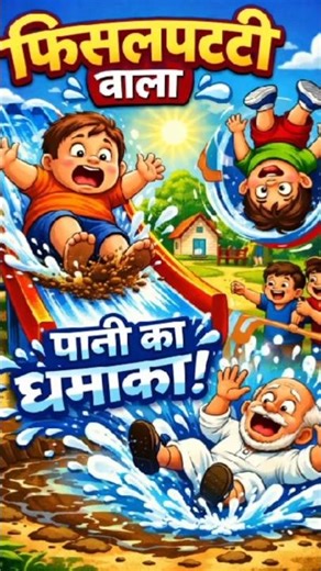 फिसलपट्टी वाला पानी का धमाका 😂💦 | गाँव की सबसे मजेदार स्लाइड! #jodit #myscript #subscript #dhtmlx