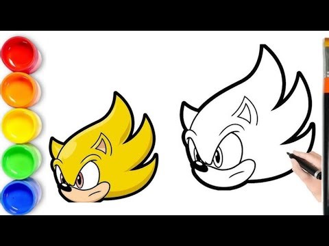 How to draw Super Sonic Face