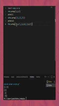 Nuevo en Numpy? Así se definen matrices! #matlab #shorts #python #numpy #numpytutorial