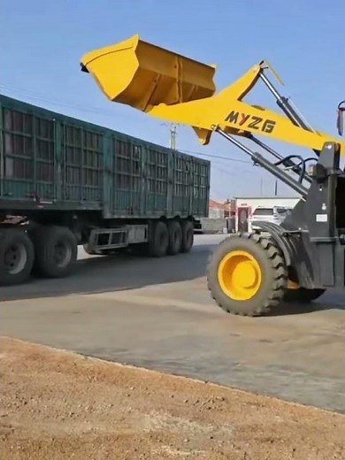 wheel loader working