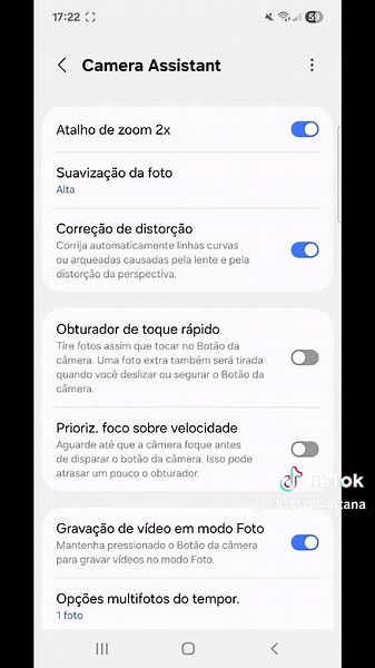 Configurações Ideais da Câmera do Samsung A56