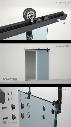 BarnDoor 8921 - Sliding Door System Installation Reels Standard / 119-8921