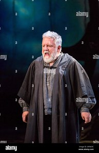 I/ii - Simon Russell Beale (Prospero) in THE TEMPEST by Shakespeare at the Royal Shakespeare Company (RSC), Royal Shakespeare Theatre, Stratford-upon-Avon  17/11/2016  design: Stephen Brimson Lewis  digital character creation: The Imaginarium Studios  video: Finn Ross  lighting: Simon Spencer  director: Gregory Doran Stock Photo - Alamy