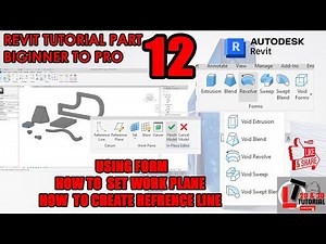 REVIT TUTORIAL BIGINNER TO PRO PART 12: USING FORM TO CREATE 3D, AND SET WORK PLANE