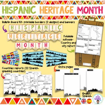 Hispanic heritage month Spanish speaking countries studies map report bilingual