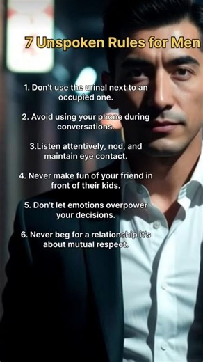 6 Unspoken Rules Every Man Should Follow (Most Men Ignore #4)