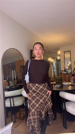 Linda Zhang on Instagram: "east asian fashion is my latest obsession bought this skirt in Shinjuku, Tokyo from @heather_love_official 🤍 paired with long sleeve I made myself 💁🏻‍♀️ and @dolcevita handbag & knee high boots #japanesefashion #fashioninspo #japanclothing #japanfashion #japantravel #japanfinds"