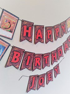 Yugioh Birthday Banner - Yugioh Party - Yugioh Theme - Yugioh Card Banner - Etsy