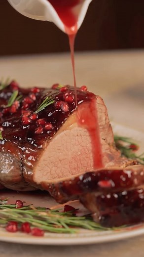 Little Helps Glorious Roast Beef 🥩 Ingredients 📝 1.5kg Finest Round Roast (1.1–1.5kg) 1 tsp Ground Cumin 1 tsp Ground Nutmeg 1 tsp Salt 1 Large Red Onion - Cut into wedges 1 Lemon - Cut into wedges 750ml Cranberry Juice Drink 6 tbsp Caster Sugar 1½ tsp Cornflour -Mixed with 3 tbsp Water 2–3 tbsp Pomegranate Seeds - To Garnish Fresh Rosemary Sprigs - To Garnish (Optional) Method 🧑‍🍳 1. Take the beef out of the fridge 30 mins before cooking. Preheat the oven to Gas 6, 200°C, Fan 180°C. 2. Mix 