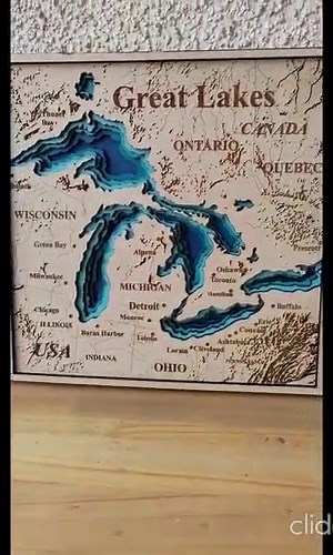 Square Digital 3D Map of the Great Lakes,7 Layer Panel, Great Lakes Laser Cut File,3d Wood Great Lakes Map ,map Art, Gift for a Travel Lover - Etsy
