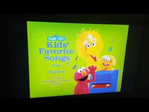 Sesame Street kids favorite songs 1999 dvd menu