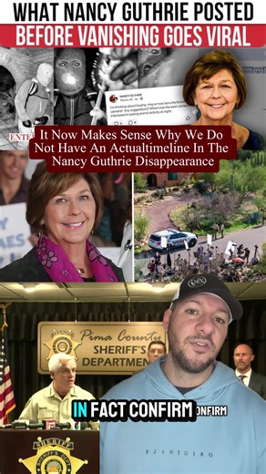 This is all becoming more and more bizarre. The sheriff who is leading this case right now is basing his confirmed information on what the family is telling him. Investigation 101 is trust and confirm. He never once has confirmed the actual timeline. Apparently there's no camera footage to confirm the timeline that he was given. So how can he say that the timeline is based on what the family said? This is becoming worse and worse.# #nancy###nancyguthrie##investigation##trending##missing part 2