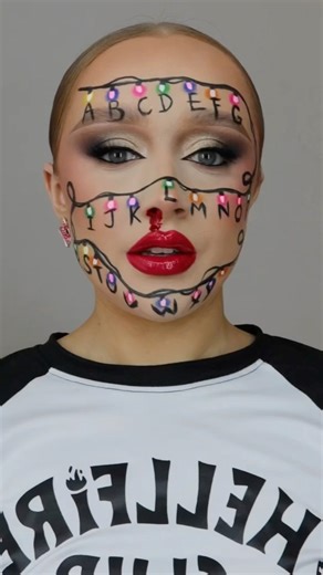 Stranger Things Makeup🕰️✨ #creativemakeup #strangerthingsseason5 #strangerthingsmakeup