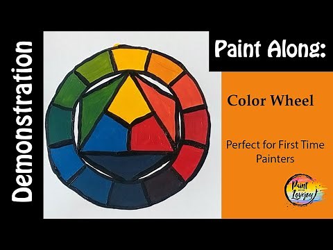 Color Wheel Demonstration - EASY Paint along🎨❤💛💙
