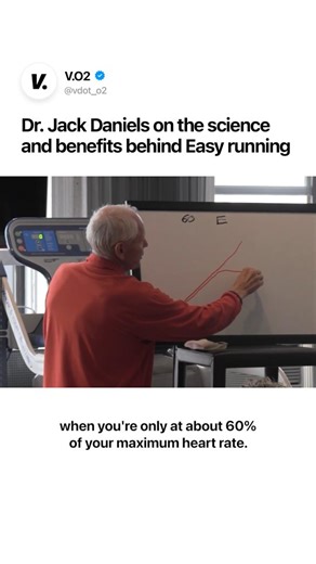Dr. Jack Daniels explains why Easy (E) running is foundational for all runners. A massive aerobic base is a prerequisite for racing to your full potential. The VDOT system is built on the principle of working smarter, not just harder. #JackDanielsRunningFormula #VDOT #EasyRunning #RunningScience #Physiology #RunCoaching #runningcoach #RunTips #vdoto2 #exercisescience | V.O2
