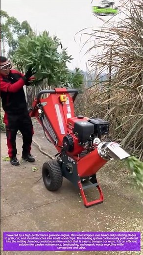 This Wood Chipper Turns Tree Branches into Mulch Within Seconds!