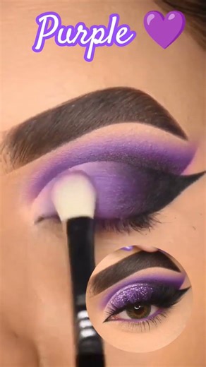purple eyes makeup tutorial step by step for beginners 🦋#youtubeshorts #makeup