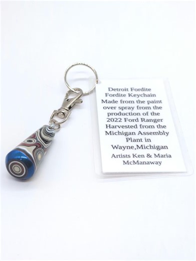 Fordite Keychain 2022ford Ranger Genuine Detroit Fordite Keychain,purse Accessory,zipper Pull. Give the Gift of Automotive History - Etsy