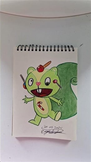 Drawing Nutty (HTF) #htf #animals #nutty #kpop #huntrix #golden #demonhunters #art #drawing #colors