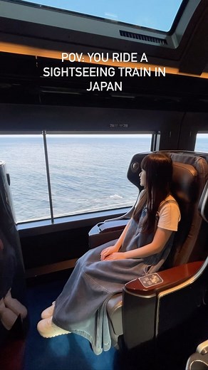 Vivi 🌸 on Instagram: "Would you try riding a sightseeing train in Japan during your travel? The train I was riding is called “Saphir Odoriko” Saphir Odoriko is a luxurious train service in Japan operated by JR East. This train takes you from Tokyo to Izu region. It only has Green car(business class seats) ,Premium seats (First class seats), and private room seats (you can fit 4-6 people)in this train. I was able to book the premium seat this time and it was the most comfortable train ride I’ve 
