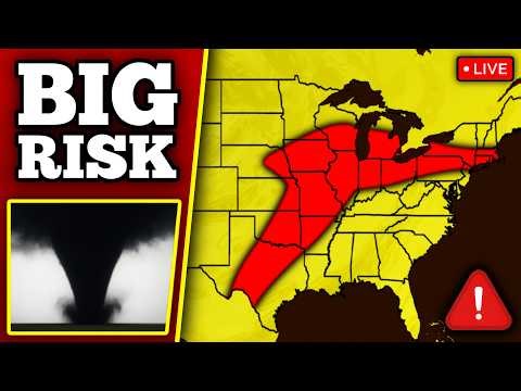 🔴 BREAKING TORNADO THREAT COVERAGE - Tornadoes Possible With LIVE Storm Chasers...