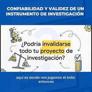 Para asegurar el rigor científico de una investigación, es fundamental que las herramientas de recolección de datos posean confiabilidad, entendida como la capacidad de producir resultados consistentes y similares al aplicarse repetidamente al mismo sujeto. Complementariamente, los instrumentos deben gozar de validez, lo cual garantiza que la herramienta realmente mida la variable específica que se pretende estudiar y no otros conceptos ajenos. . . . . . . . . . #Investigación #trabajodeinvesti