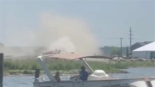 Watch: Moment helicopter flips and crash lands outside Michigan restaurant