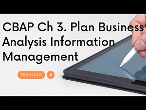 Ch 3 Plan Business Analysis Information Management