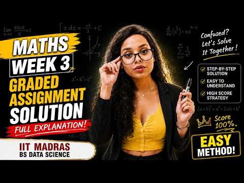 IIT Madras Bs Online Degree Maths Graded assignment week 3 Answers | Solution | #iitmadras