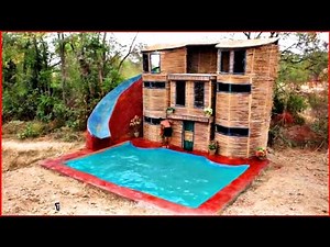 ⛏️Construyendo una CASA de tres PISOS⛏️ ,(una PISCINA INCREIBLE en el BOSQUE) -Ciudadanía Primitiva-