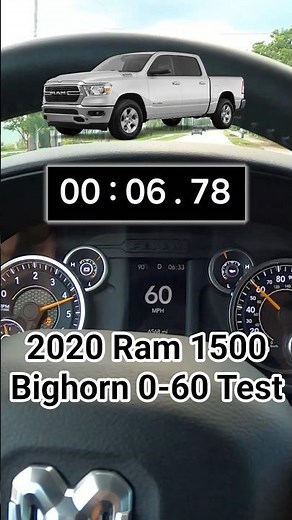 2020 Ram 1500 Bighorn 0-60 Test | 5.7L V8 NA | 8 Spd Auto | RWD | 395 hp | 410 lb-ft #shorts